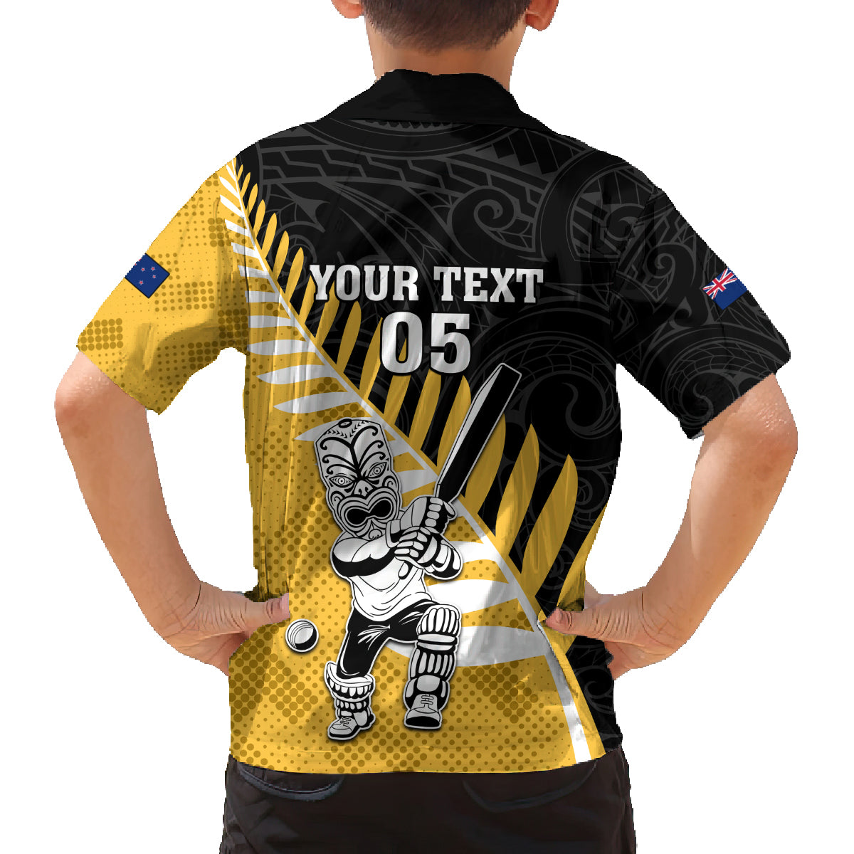 Custom New Zealand Wellington Cricket Family Matching Off Shoulder Short Dress and Hawaiian Shirt With Maori Pattern LT05 - Polynesian Pride