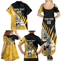 Custom New Zealand Wellington Cricket Family Matching Summer Maxi Dress and Hawaiian Shirt With Maori Pattern LT05 - Polynesian Pride