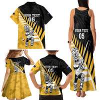 Custom New Zealand Wellington Cricket Family Matching Tank Maxi Dress and Hawaiian Shirt With Maori Pattern LT05 - Polynesian Pride