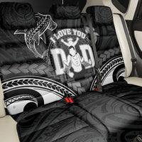 Happy Father's Day Back Car Seat Cover I Love You Dad Polynesian Style LT05 - Polynesian Pride