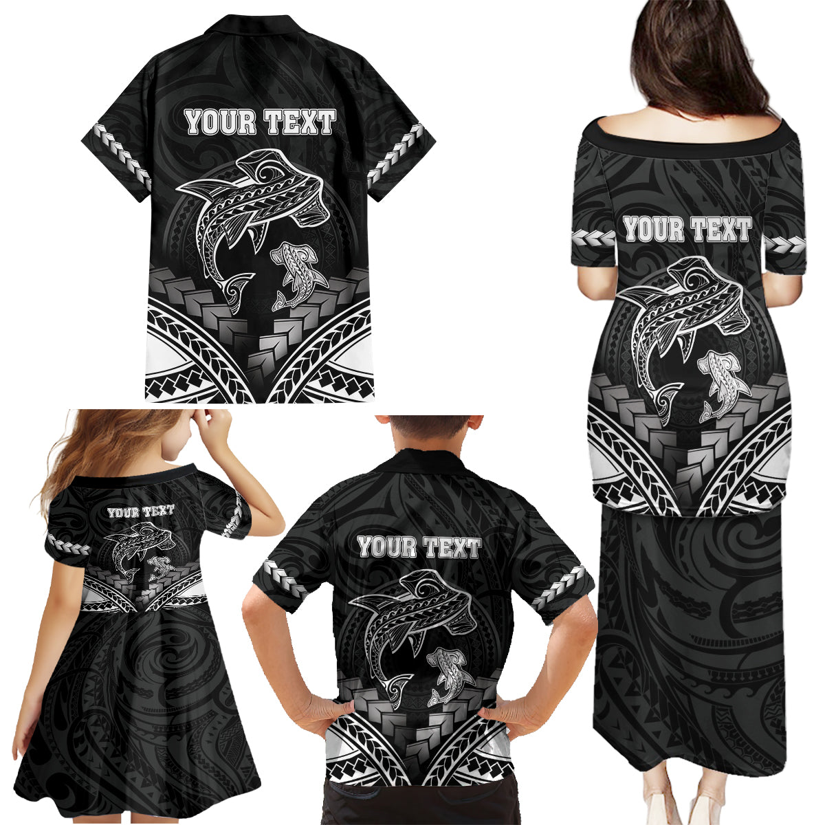 Personalised Happy Father's Day Family Matching Puletasi and Hawaiian Shirt I Love You Dad Polynesian Style LT05 - Polynesian Pride