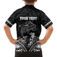 Personalised Happy Father's Day Family Matching Short Sleeve Bodycon Dress and Hawaiian Shirt I Love You Dad Polynesian Style LT05 - Polynesian Pride