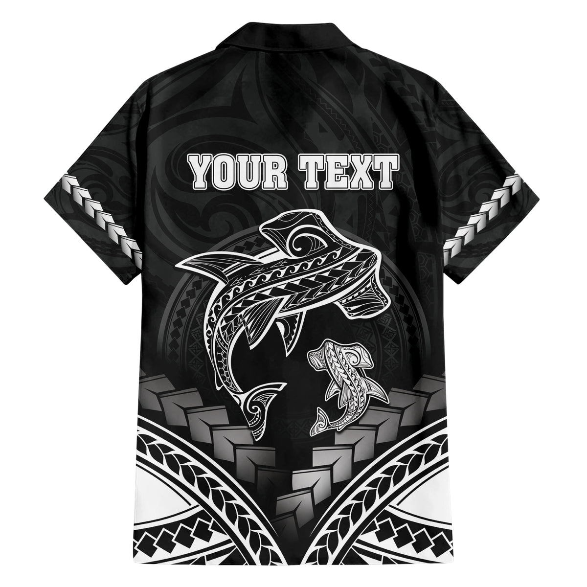 Personalised Happy Father's Day Family Matching Short Sleeve Bodycon Dress and Hawaiian Shirt I Love You Dad Polynesian Style LT05 - Polynesian Pride