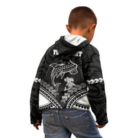 Personalised Happy Father's Day Kid Hoodie I Love You Dad Polynesian Style