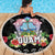 Guam Chamorro Beach Blanket Tribal Latte Stone With Dolphins Black