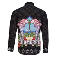 Guam Chamorro Family Matching Short Sleeve Bodycon Dress and Hawaiian Shirt Tribal Latte Stone With Dolphins Black LT05 - Polynesian Pride