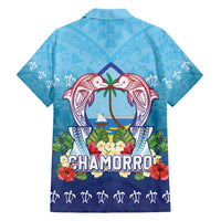 Guam Chamorro Family Matching Long Sleeve Bodycon Dress and Hawaiian Shirt Tribal Latte Stone With Dolphins Blue LT05 - Polynesian Pride