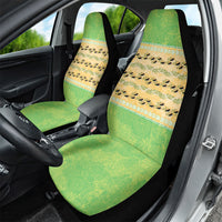 Hawaii Humuhumu Fish Maile Pikake Lei Car Seat Cover Tribal Tapa Green Version