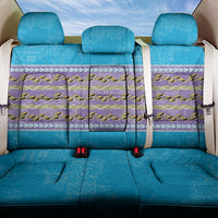Hawaii Humuhumu Fish Maile Pikake Lei Back Car Seat Cover Tribal Tapa Blue Version