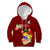 Personalized Tonga Kid Hoodie Coat Of Arms Plumeria With Ngatu Pattern LT05 Hoodie Red - Polynesian Pride