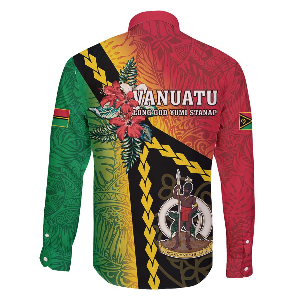 Happy Vanuatu Constitution Day Family Matching Short Sleeve Bodycon Dress and Hawaiian Shirt Flag Style With Sand Drawing Pattern