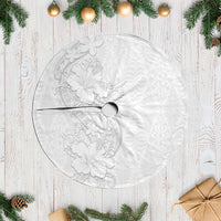 Tokelau White Sunday Tree Skirt Elegant Hibiscus Polynesian Tribal Pattern LT05 Casual White - Polynesian Pride