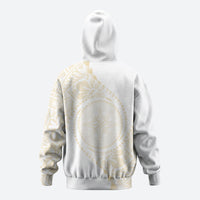 Tonga White Sunday Zip Hoodie Lotu Tamaiti Tongan Kupesi Pattern