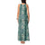 Hawaii Vintage Green Hibiscus Tapa Pattern Tank Maxi Dress