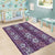 Hawaii Vintage Violet Hibiscus Tapa Pattern Area Rug