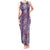 Hawaii Vintage Violet Hibiscus Tapa Pattern Tank Maxi Dress