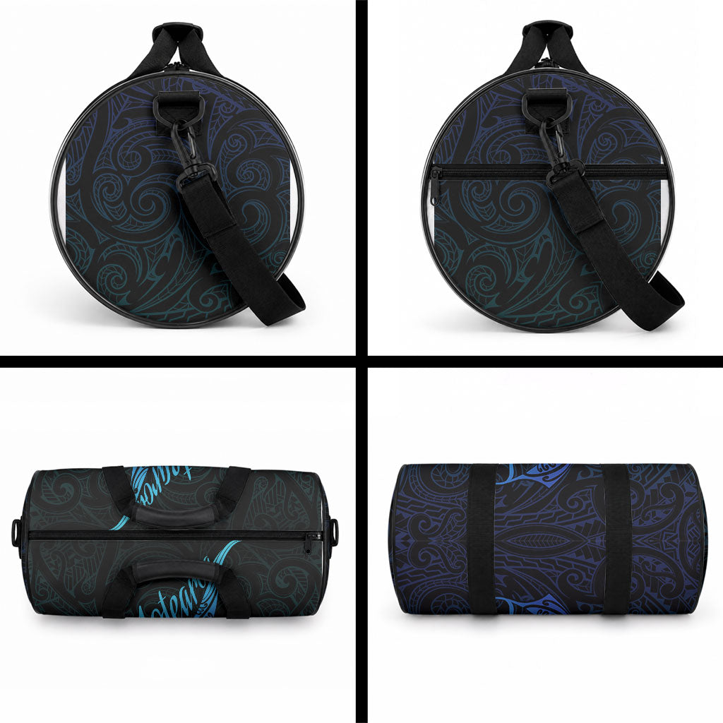Aotearoa New Zealand Duffle Bag Koru Fern Blue Gradient LT05 - Polynesian Pride