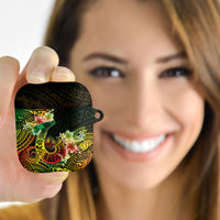 Hawaii Discoverers Day AirPods Case Polynesian Fish Hook With Hibiscus Reggae LT05 - Polynesian Pride