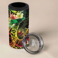 Hawaii Discoverers Day 4 in 1 Can Cooler Tumbler Polynesian Fish Hook With Hibiscus Reggae LT05 - Polynesian Pride