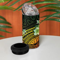 Hawaii Discoverers Day 4 in 1 Can Cooler Tumbler Polynesian Fish Hook With Hibiscus Reggae LT05 - Polynesian Pride