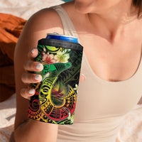 Hawaii Discoverers Day 4 in 1 Can Cooler Tumbler Polynesian Fish Hook With Hibiscus Reggae LT05 - Polynesian Pride