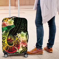 Hawaii Discoverers Day Luggage Cover Polynesian Fish Hook With Hibiscus Reggae LT05 Reggae - Polynesian Pride