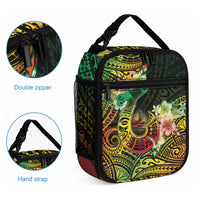 Hawaii Discoverers Day Lunch Bag Polynesian Fish Hook With Hibiscus Reggae LT05 - Polynesian Pride