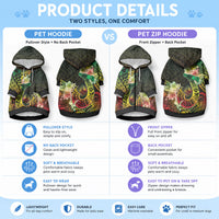 Hawaii Discoverers Day Pet Hoodie Polynesian Fish Hook With Hibiscus Reggae LT05 - Polynesian Pride