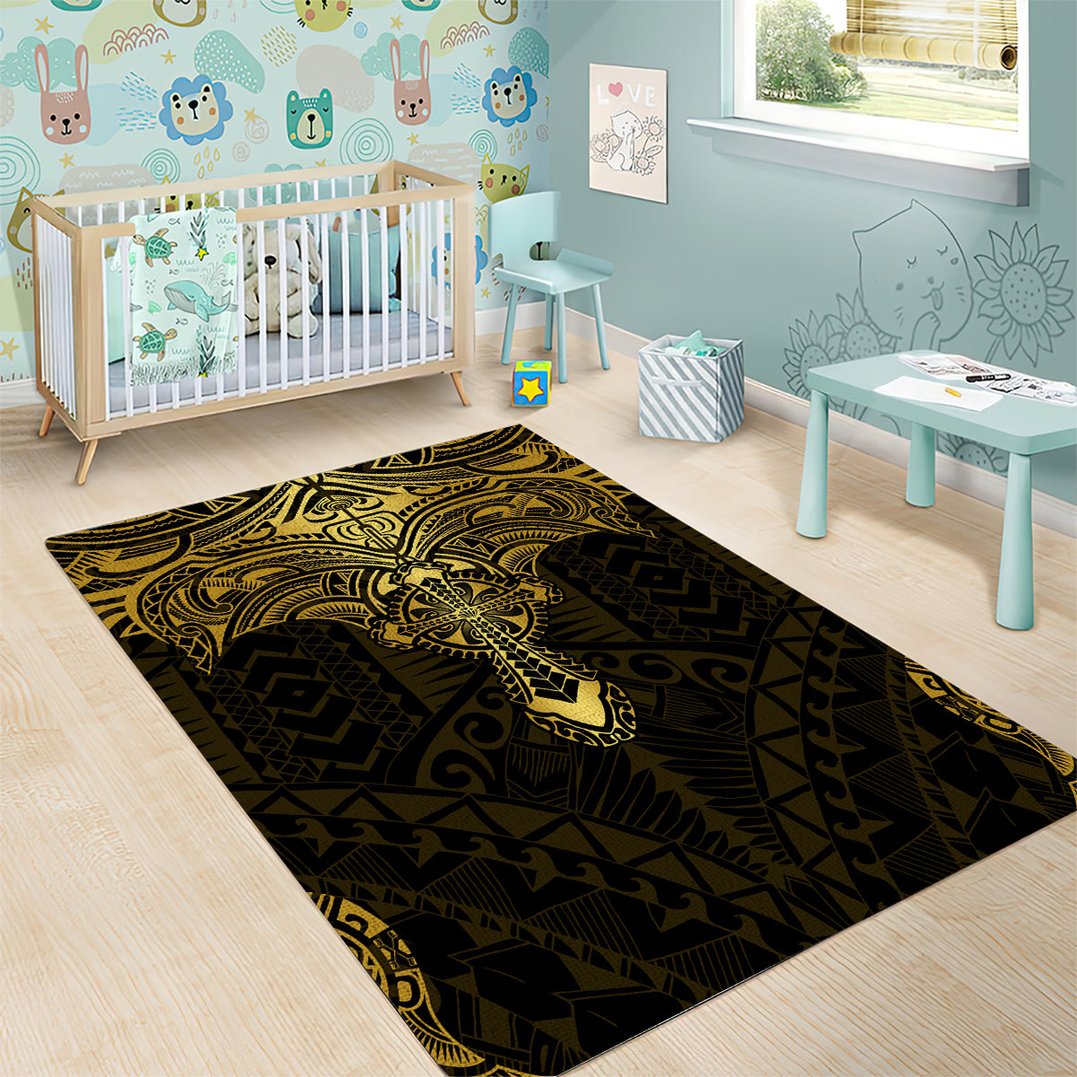 Polynesia Area Rug With Christian Cross LT05 - Polynesian Pride