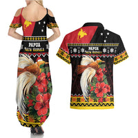 Papua New Guinea Christmas Couples Matching Summer Maxi Dress and Hawaiian Shirt Bird Of Paradise Hamamas Krismas LT05 - Polynesian Pride