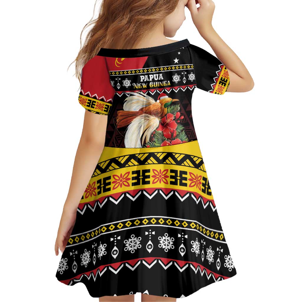 Papua New Guinea Christmas Family Matching Off Shoulder Short Dress and Hawaiian Shirt Bird Of Paradise Hamamas Krismas LT05 - Polynesian Pride