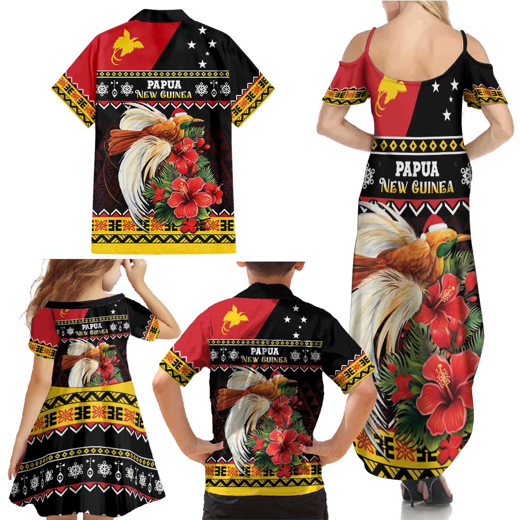 Papua New Guinea Christmas Family Matching Summer Maxi Dress and Hawaiian Shirt Bird Of Paradise Hamamas Krismas LT05 - Polynesian Pride