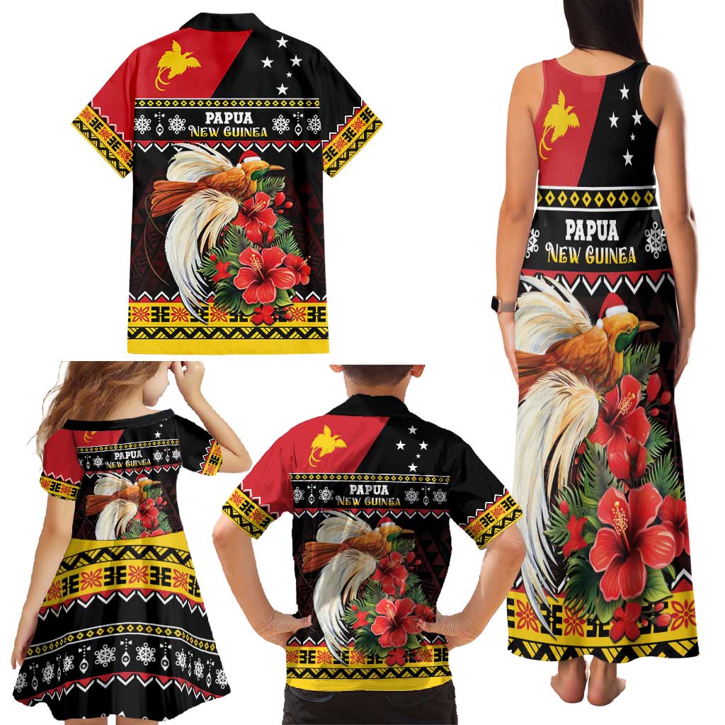 Papua New Guinea Christmas Family Matching Tank Maxi Dress and Hawaiian Shirt Bird Of Paradise Hamamas Krismas LT05 - Polynesian Pride