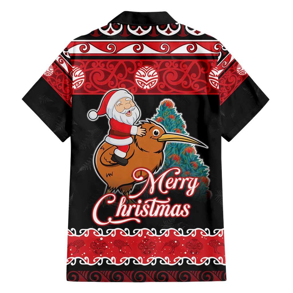 New Zealand Christmas Hawaiian Shirt Funny Santa Riding Kiwi Meri Kirihimete LT05 - Polynesian Pride