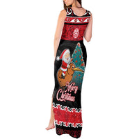 New Zealand Christmas Tank Maxi Dress Funny Santa Riding Kiwi Meri Kirihimete LT05 - Polynesian Pride