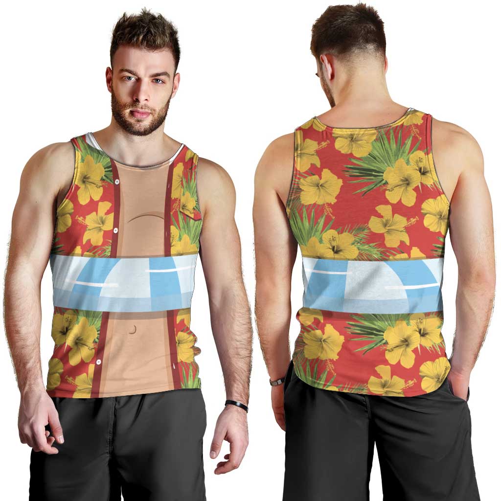 Polynesia Santa Claus Costume Men Tank Top Tropical Vibe