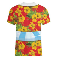 Polynesia Santa Claus Costume Women V-Neck T-Shirt Tropical Vibe