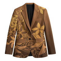 Tiare Tahiti Blazer Brown Polynesia Motifs - Polynesian Pride