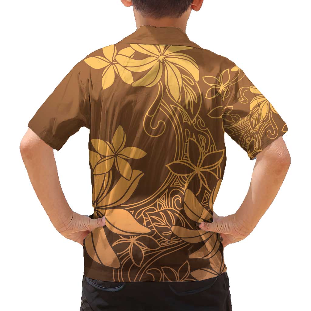 Tiare Tahiti Family Matching Tank Maxi Dress and Hawaiian Shirt Brown Polynesia Motifs LT05 - Polynesian Pride