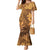 Tiare Tahiti Mermaid Dress Brown Polynesia Motifs - Polynesian Pride