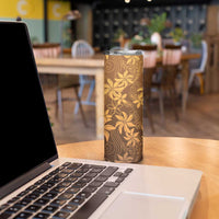 Tiare Tahiti Skinny Tumbler Brown Polynesia Motifs - Polynesian Pride