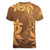 Tiare Tahiti Women V-Neck T-Shirt Brown Polynesia Motifs - Polynesian Pride