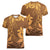 Tiare Tahiti Women V-Neck T-Shirt Brown Polynesia Motifs - Polynesian Pride