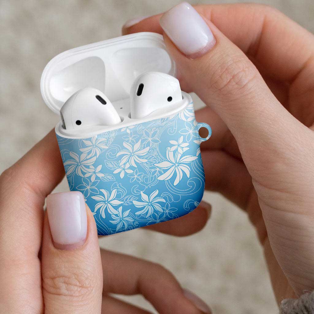 Tiare Tahiti AirPods Case Blue Polynesia Motifs - Polynesian Pride
