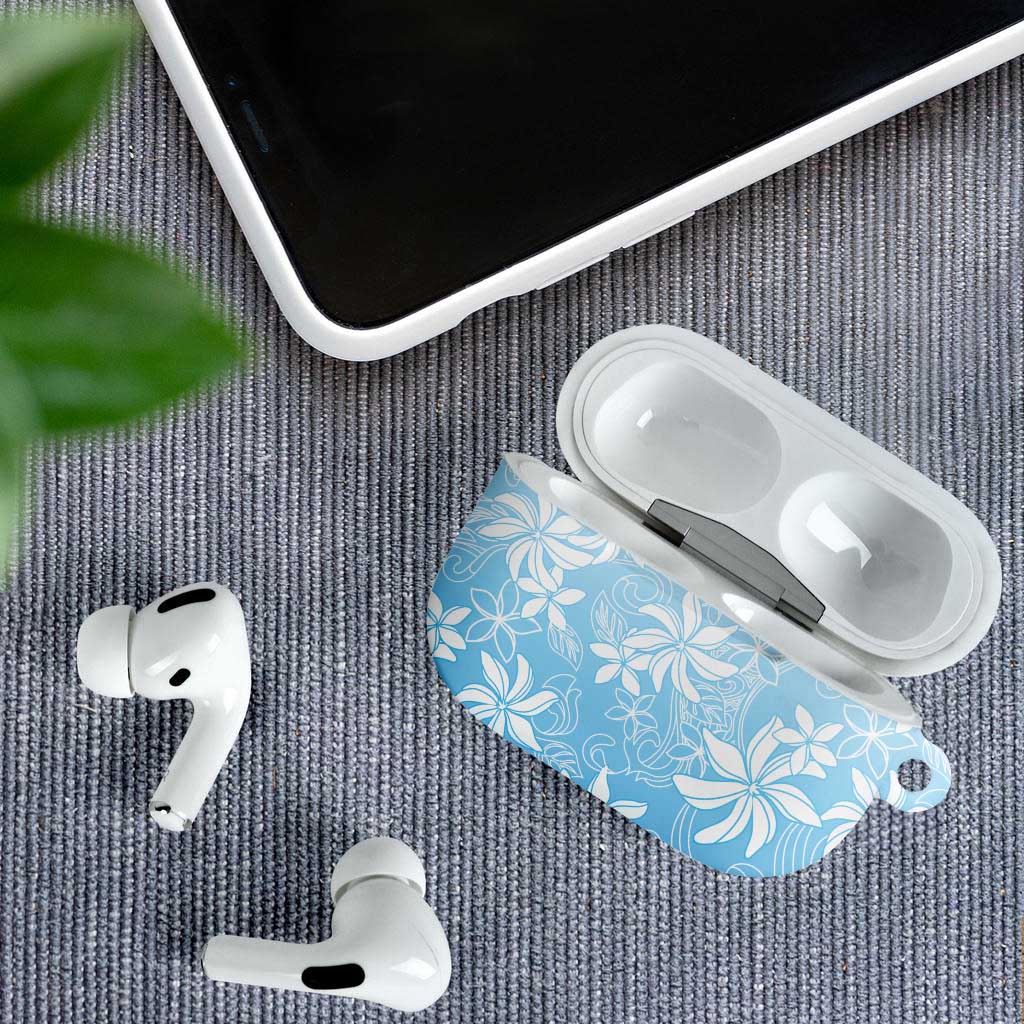 Tiare Tahiti AirPods Case Blue Polynesia Motifs - Polynesian Pride