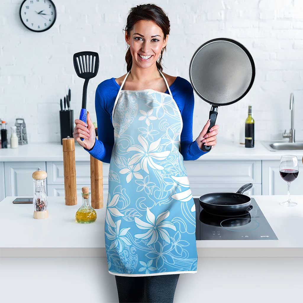 Tiare Tahiti Apron Blue Polynesia Motifs - Polynesian Pride