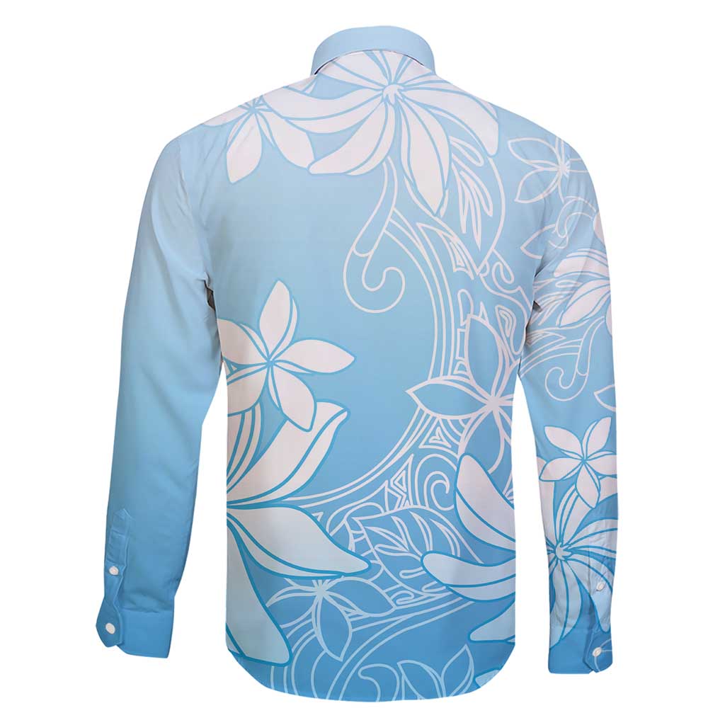 Tiare Tahiti Family Matching Short Sleeve Bodycon Dress and Hawaiian Shirt Blue Polynesia Motifs LT05 - Polynesian Pride