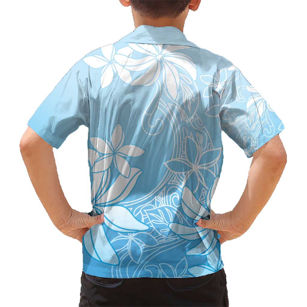 Tiare Tahiti Hawaiian Shirt Blue Polynesia Motifs - Polynesian Pride