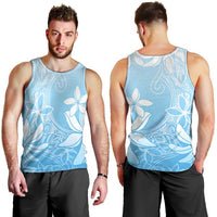 Tiare Tahiti Men Tank Top Blue Polynesia Motifs - Polynesian Pride