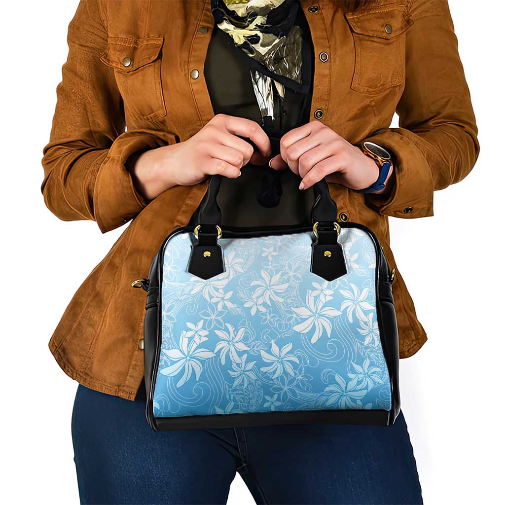 Tiare Tahiti Shoulder Handbag Blue Polynesia Motifs - Polynesian Pride